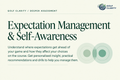 Golf Clarity Expectation Management and Self-Awareness assessment card with a summary of personalised insight, recommendations and drills